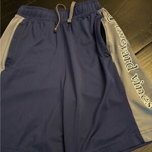 Vineyard Vines Athletic Blue and Gray Shorts with Drawstring